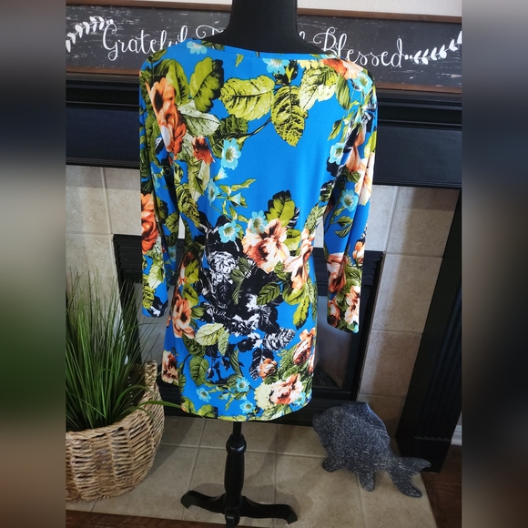 Attitudes Ladies Floral Tunic Top - Picture 6 of 9